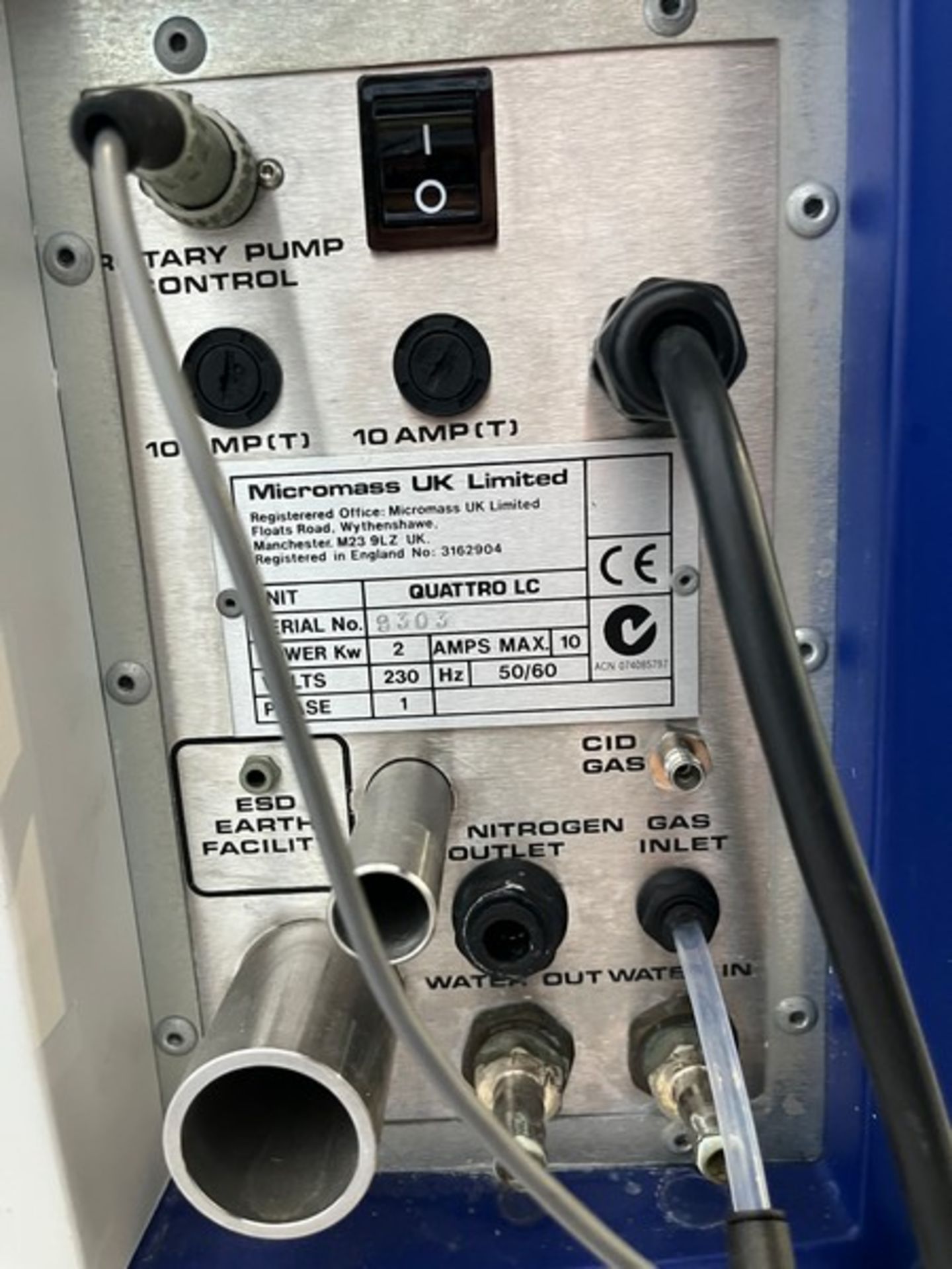 Micromass Platorm Lc Spectrometer Micromass Platorm Lc Spectrometer Unit Quattro LC Serial #9303 - Image 8 of 9