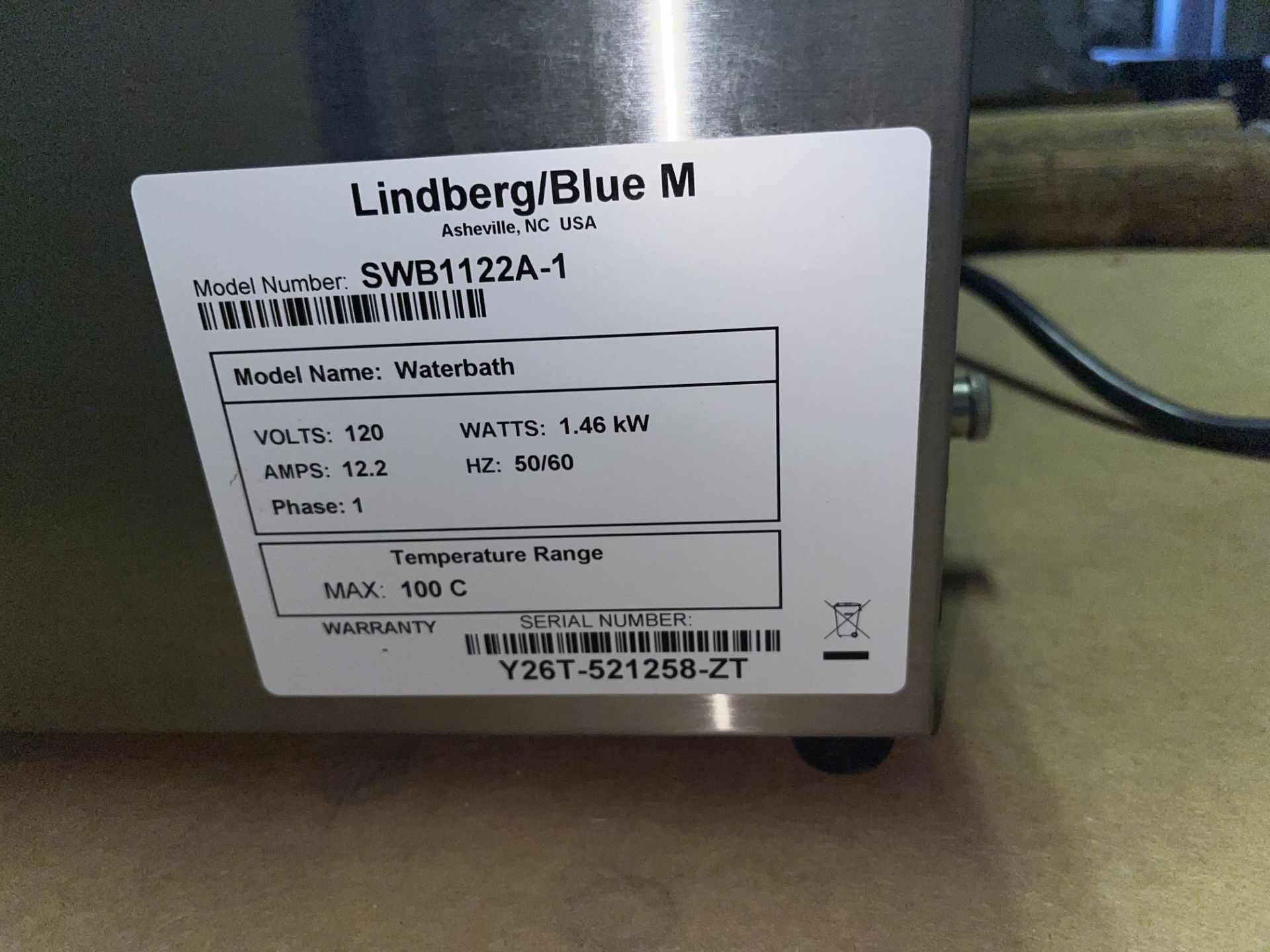 Thermo Scientific Lindberg Blue Water Bath Thermo Scientific Lindberg Blue M Ciruclating Water - Image 3 of 4