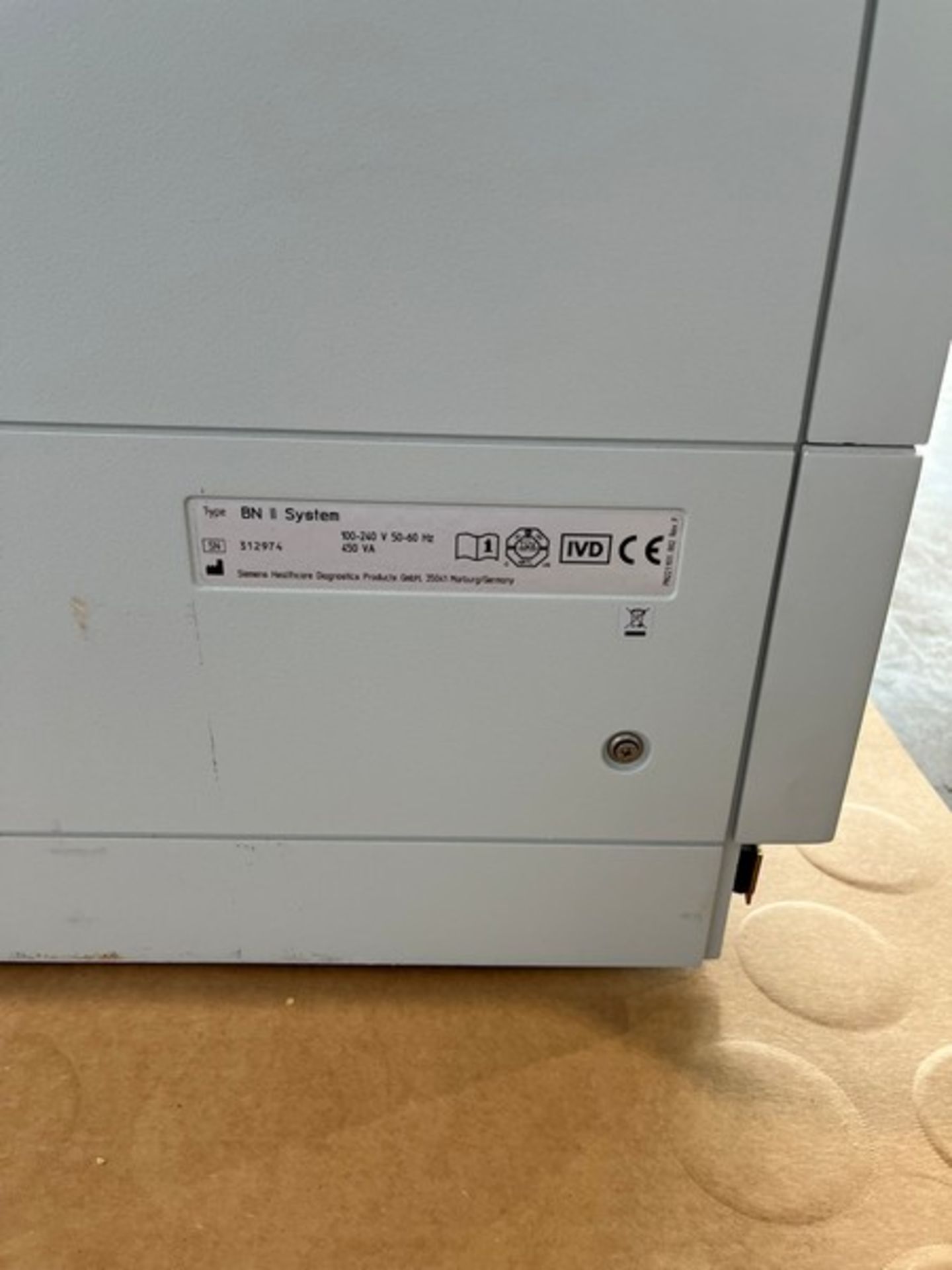 Siemens Healthineers-BN II System Siemens Healthineers- BN II System S/N #312974 100-240 V 50-60 - Image 11 of 13