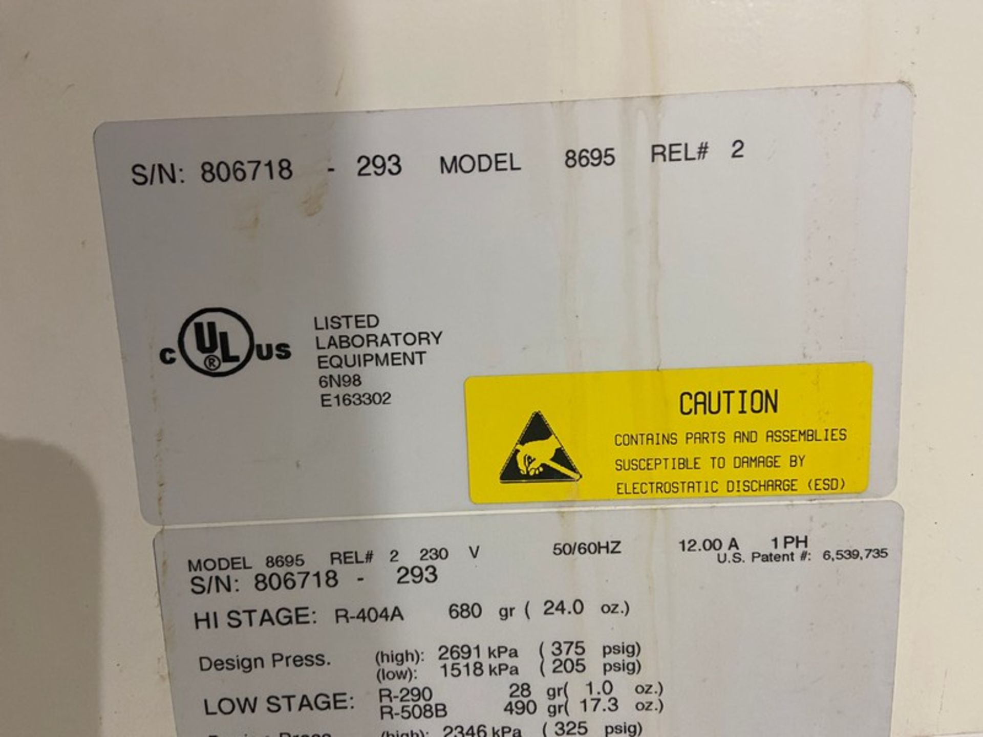 Thermo Electron Corporation ULT Laboratory Freezer , Forma -86C, M/N 8695, S/N 806718, 230 Volts, - Image 5 of 6