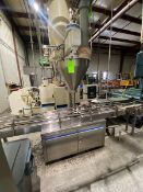 Mateer Burt S/S Can Filler, M/N 33A, S/N 803074-3, with Mateer S/S Infeed Filler/Funnel (Set Up