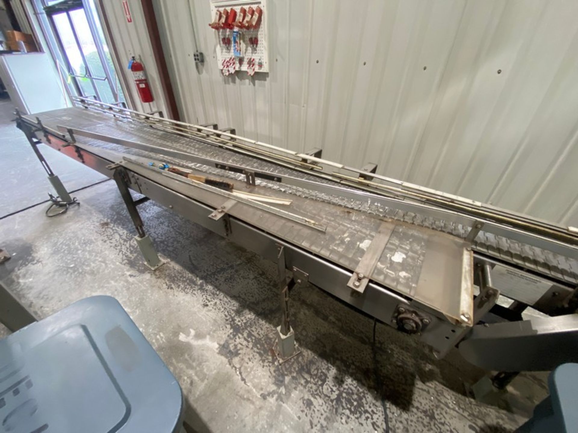 Triple Belt Infeed Conveyor, Aprox. 11 ft. L, with Guides (LOCATED IN ONEONTA, N.Y.) - Image 2 of 6