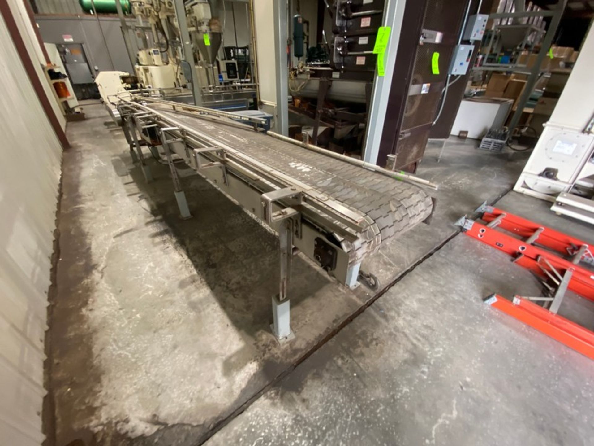 Triple Belt Infeed Conveyor, Aprox. 11 ft. L, with Guides (LOCATED IN ONEONTA, N.Y.) - Image 4 of 6