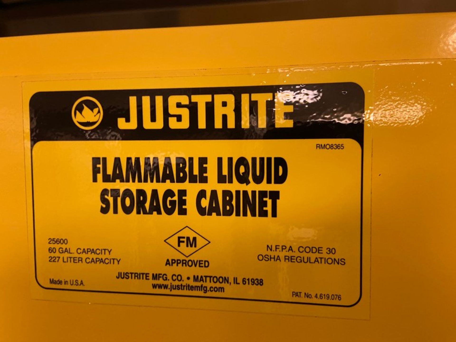 JustRite 60 Gal. Capacity 2-Door Flammable Storage Cabinet (LOCATED IN MIDDLETOWN, N.Y.)-FOR - Image 3 of 3