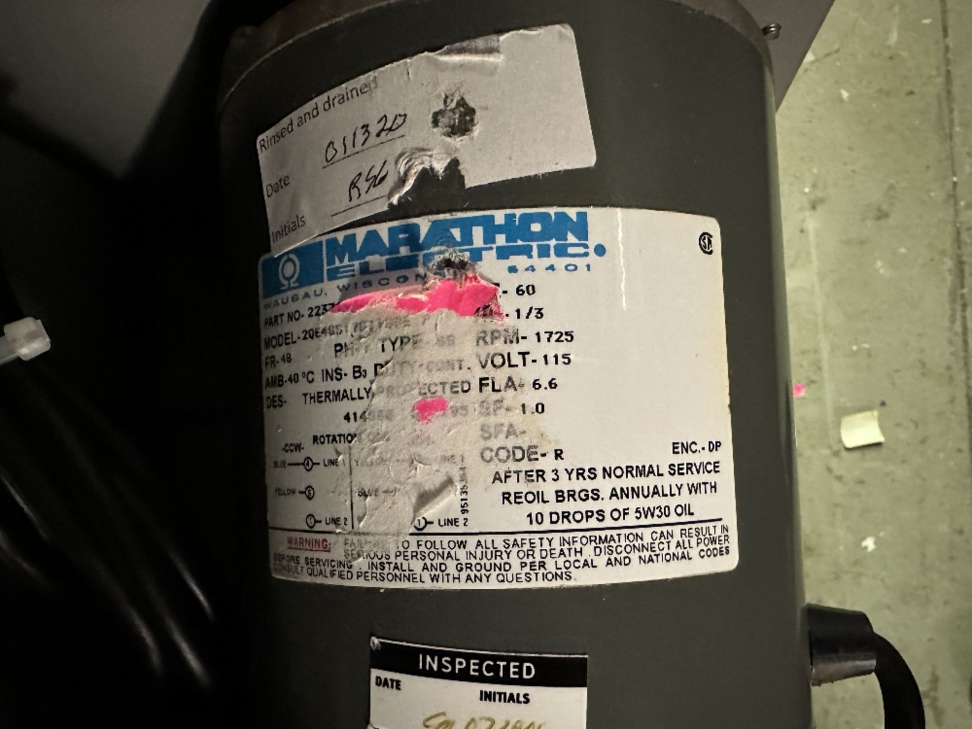 (6) Asstd Marathon Pump Motors (LOCATED IN MIDDLETOWN, N.Y.)-FOR PACKAGING & SHIPPING QUOTE, - Image 3 of 7