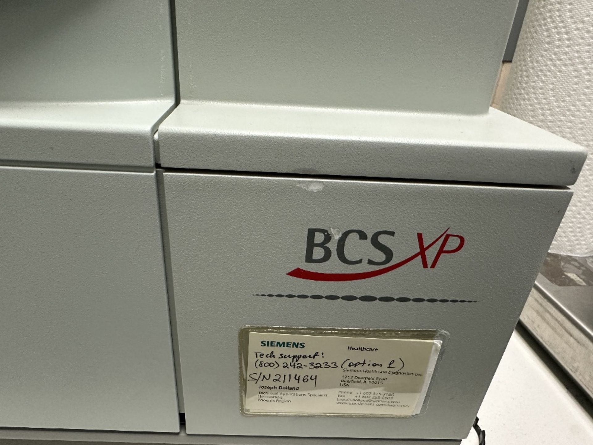 Siemens BCS® XP System Automated Hemostasis Analyzer (LOCATED IN MIDDLETOWN, N.Y.)-FOR PACKAGING & - Image 2 of 6