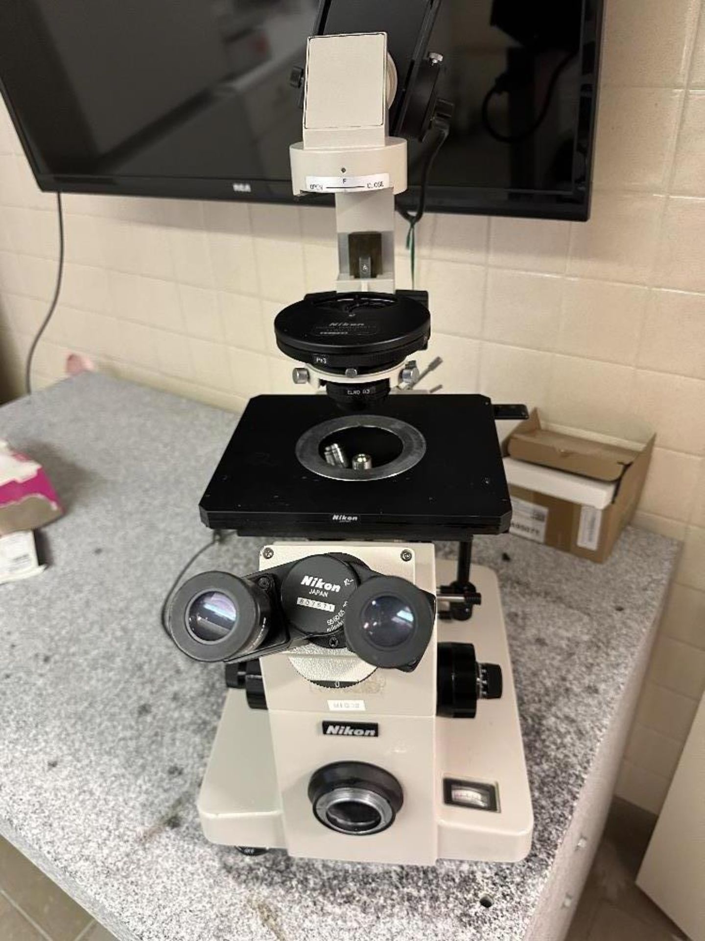 Nikon Diaphot Microscope w/Contrast, Objectives (LOCATED IN MIDDLETOWN, N.Y.)-FOR PACKAGING & - Image 2 of 14