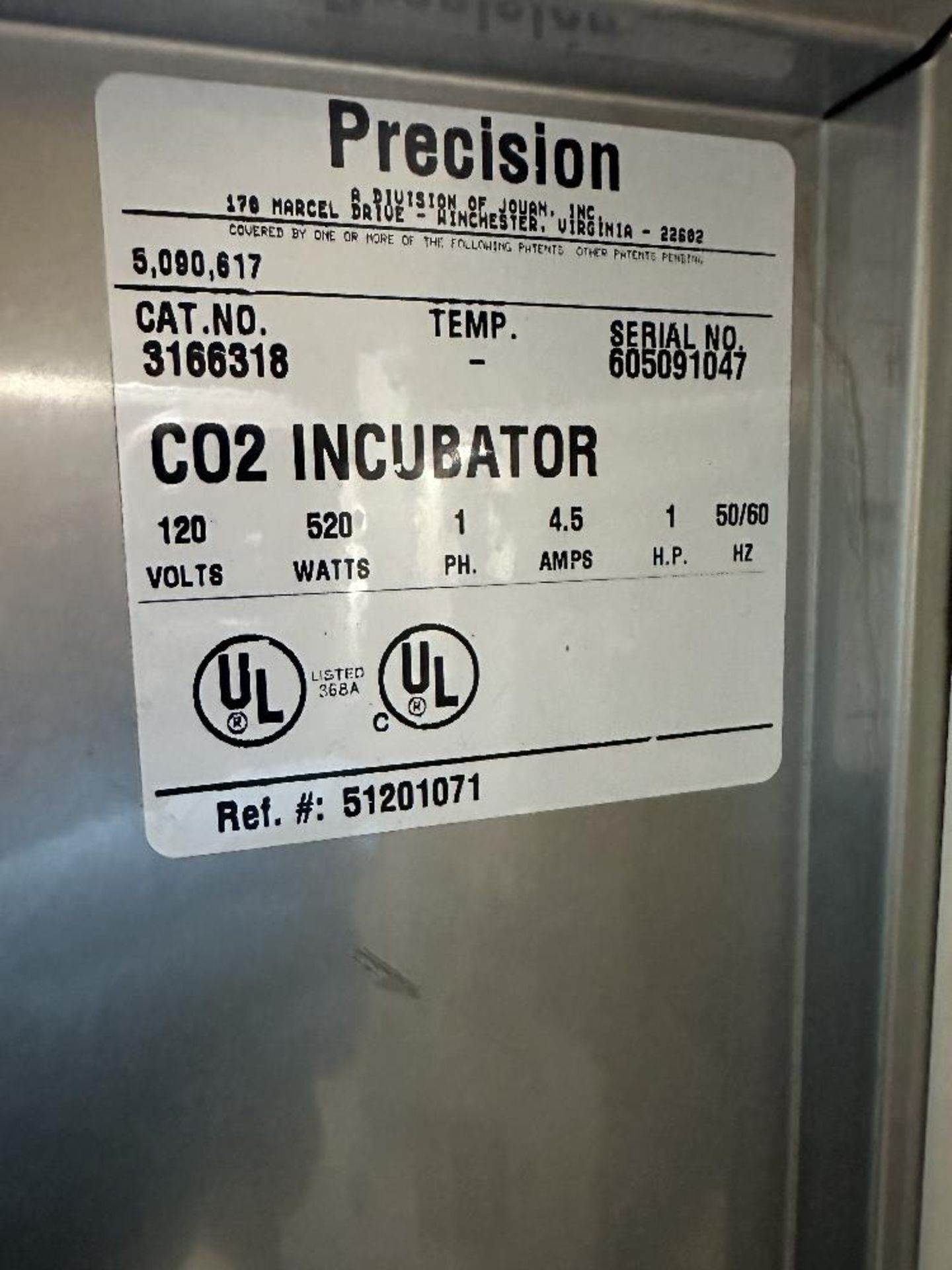 Thermo Scientific 3166318 Co2 Incubator (LOCATED IN MIDDLETOWN, N.Y.)-FOR PACKAGING & SHIPPING - Image 4 of 5