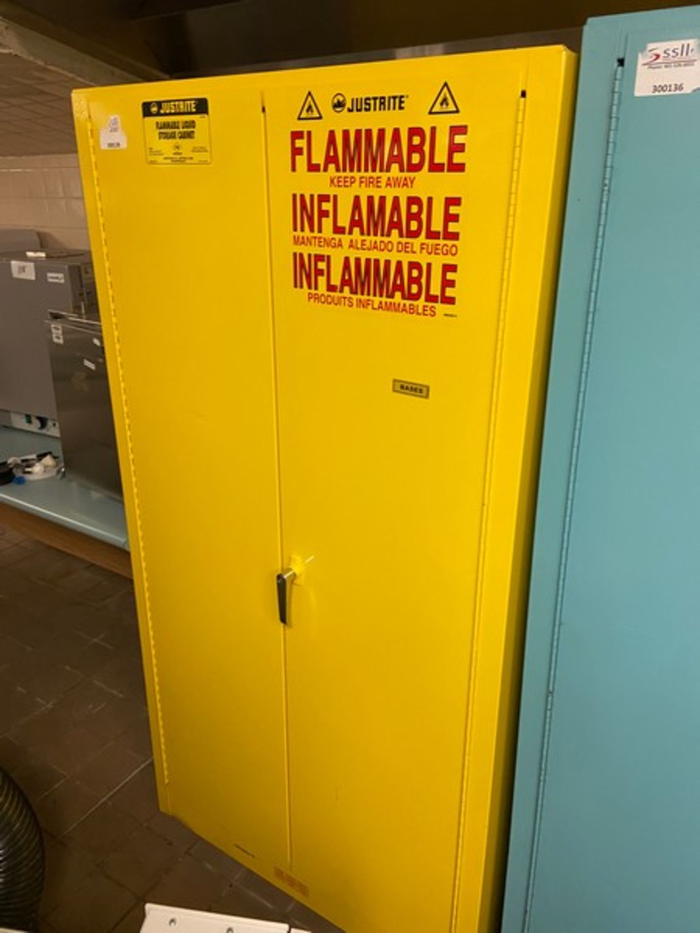 JustRite 60 Gal. Capacity 2-Door Flammable Storage Cabinet (LOCATED IN MIDDLETOWN, N.Y.)-FOR