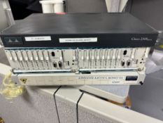 IT Equipment Rack Adtran, Cisco 2501 (LOCATED IN MIDDLETOWN, N.Y.)-FOR PACKAGING & SHIPPING QUOTE,