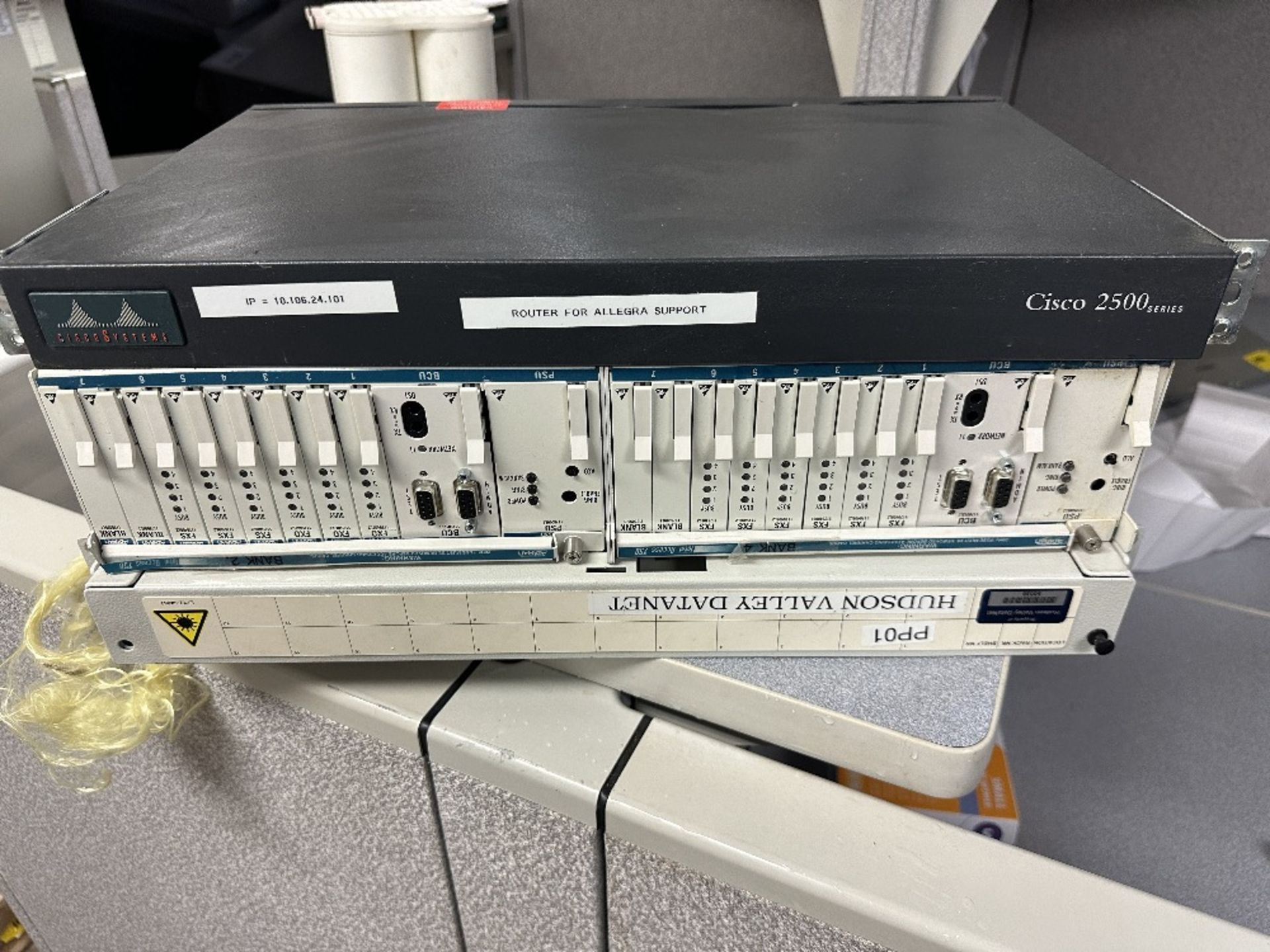 IT Equipment Rack Adtran, Cisco 2501 (LOCATED IN MIDDLETOWN, N.Y.)-FOR PACKAGING & SHIPPING QUOTE,