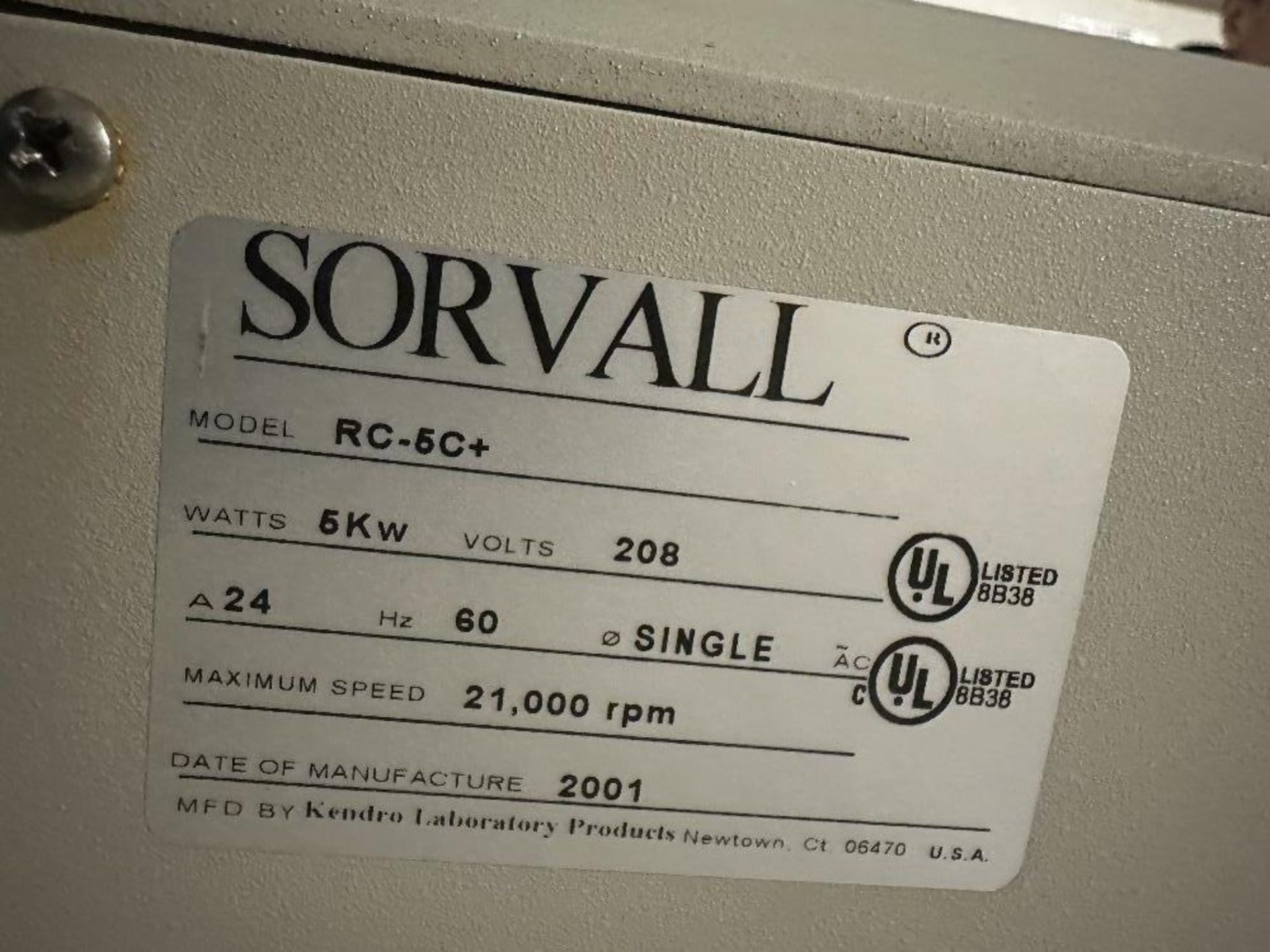 Sorvall RC5C Plus Refrigerated Centrifuge (LOCATED IN MIDDLETOWN, N.Y.)-FOR PACKAGING & SHIPPING - Image 6 of 6