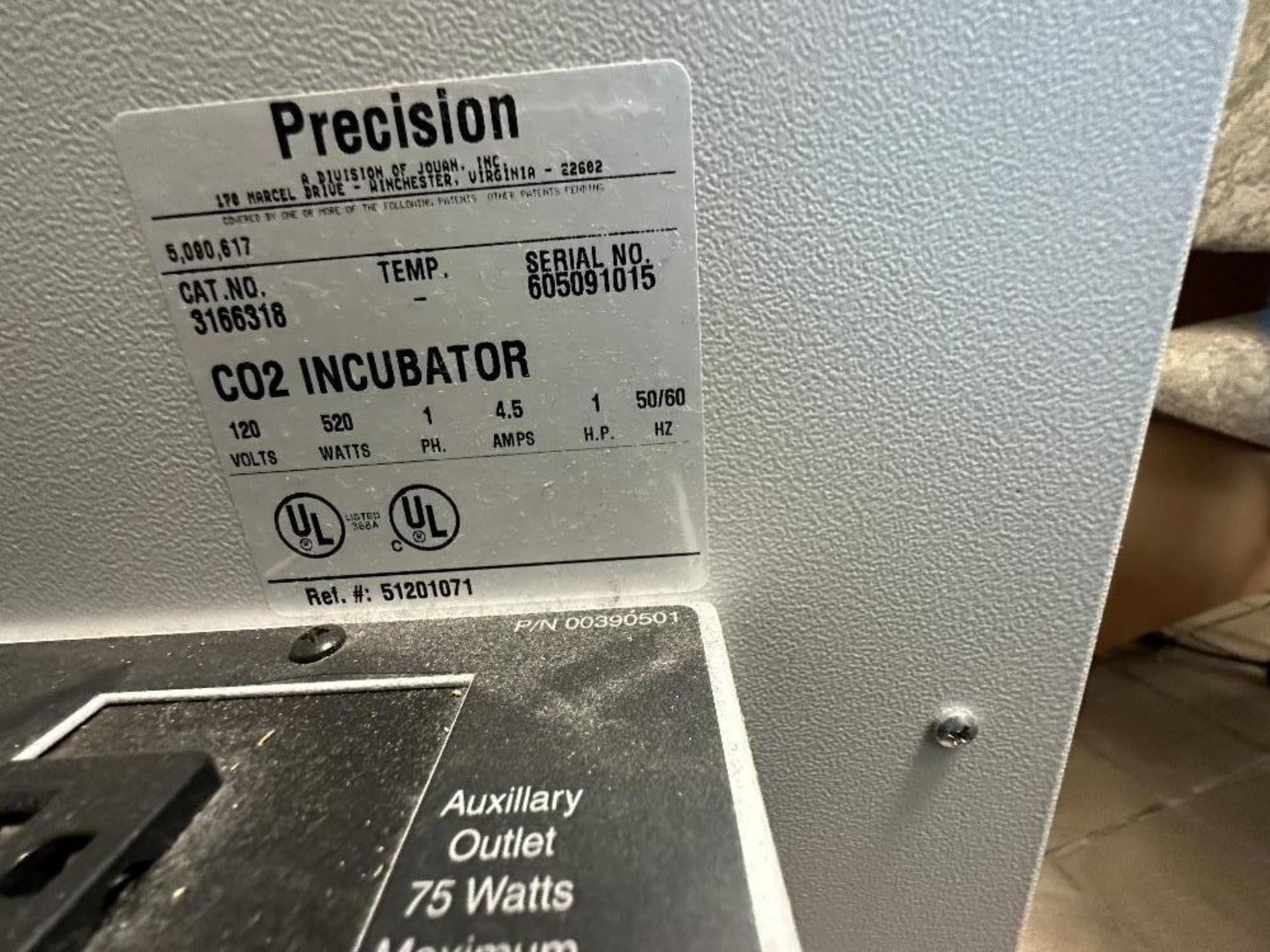 Thermo Scientific 3166318 Co2 Incubator (LOCATED IN MIDDLETOWN, N.Y.)-FOR PACKAGING & SHIPPING - Image 3 of 5