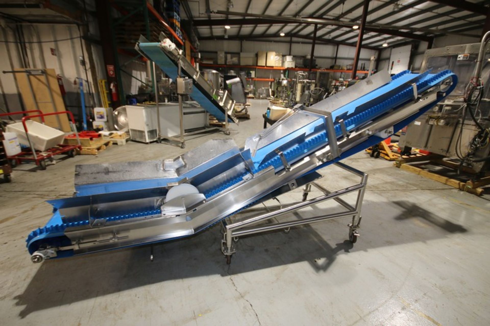 Aprox. 152" L x 17" to 65" H Portable S/S Belt Conveyor with 15" W Belt, Nord Drive Motor, S/S Sides - Image 3 of 5