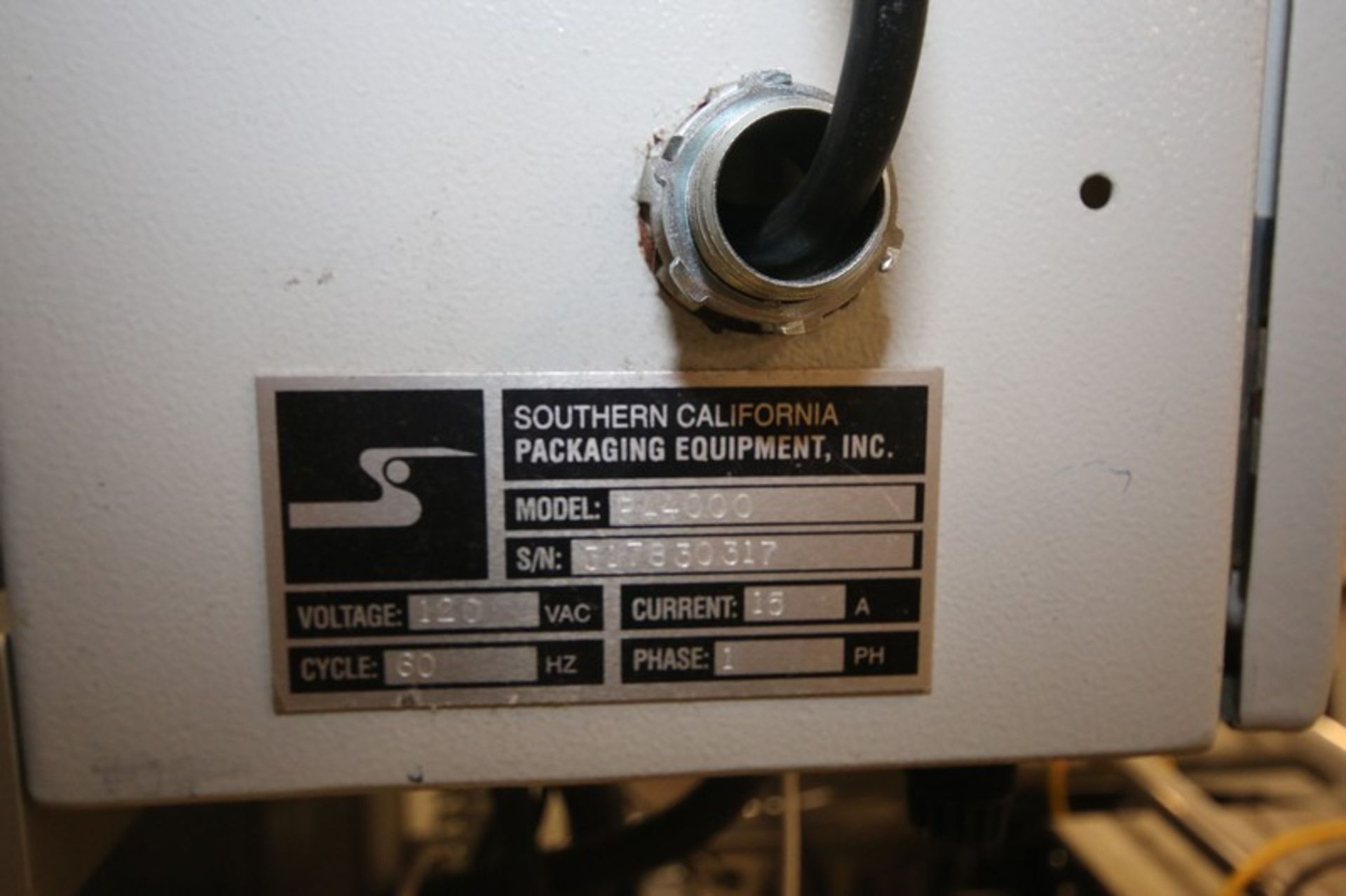 Southern California In-Line Labeler, Model PA4000, SN 317830317, with Sato S84ex Barcode Label - Image 12 of 12