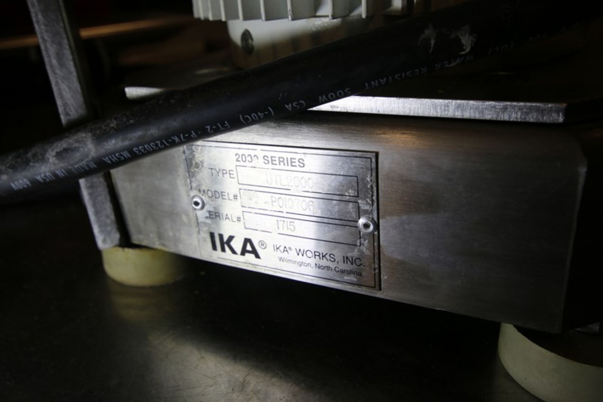 IKA Process - Pilot 2000/4 Dispersing Machine, 2000 Series, Model P010706, SN 1715, 230V, Includes - Image 5 of 6