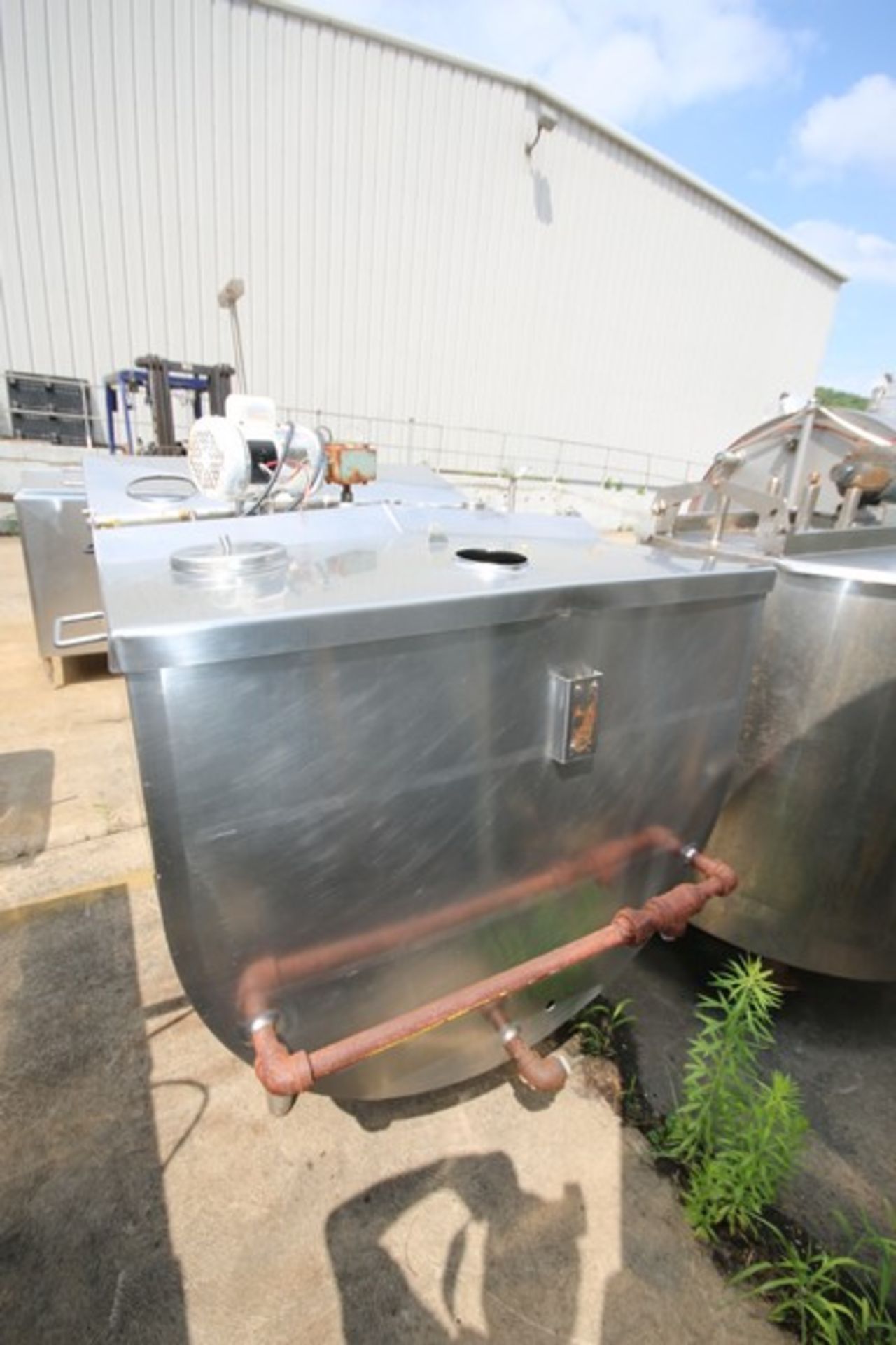 Crepaco 300 Gallon S/S Jacketed Hinged Lid Farm Tank, Model R300, S/N R7916, with .5 hp/1725 rpm - Image 3 of 4