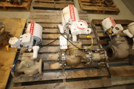 Lot of (2) Flowserve Valtek 4" & 3" Pneumatic Control Valves, (1) S/S, (1) with Logix 3200IQ Digital