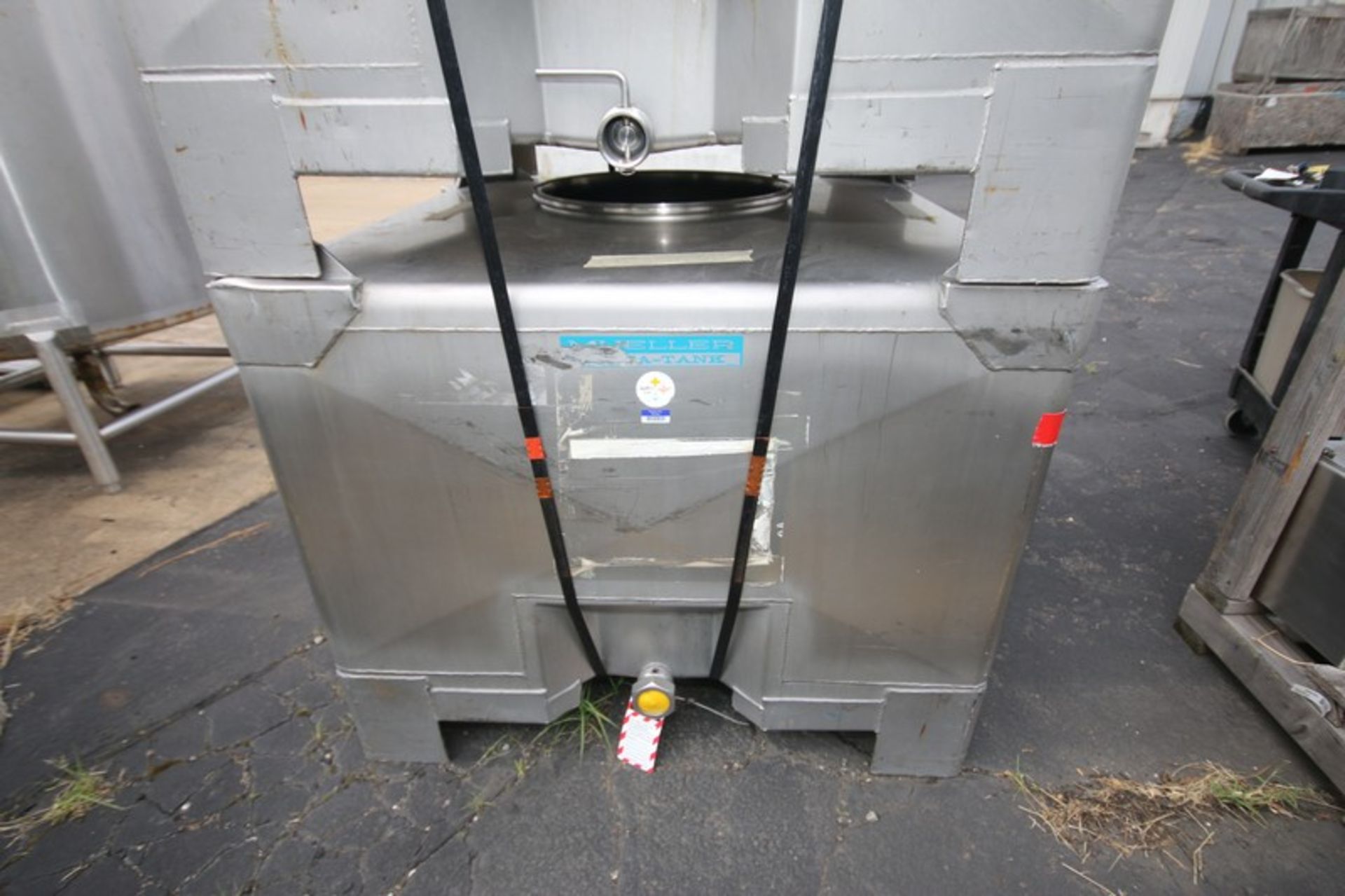 Mueller 235 Gallon S/S Tote Tank, SN D-21827-2, with 2" Threaded Bottom Connection (INV#96739) ( - Image 2 of 3
