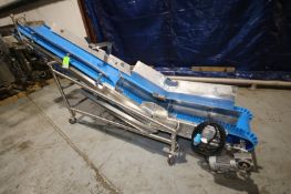 Aprox. 152" L x 17" to 65" H Portable S/S Belt Conveyor with 15" W Belt, Nord Drive Motor, S/S Sides