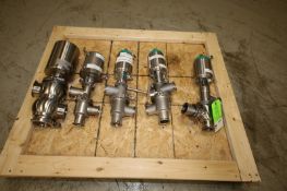Lot of (5) Tri Clover Model 761, Sudmo & Other 2" and 3" - 3 Way Clamp Type S/S Air Valves (INV#