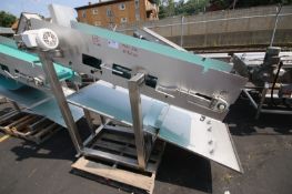 Keenline Aprox. 7' L x 36" to 58" H S/S Inclined Belt Conveyor with 20" W Belt, with Baldor Drive
