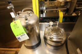 Lot of (2) Amicon & Alloy Products Small S/S Pressured Cylinders (INV#96749) (Located @ the MDG