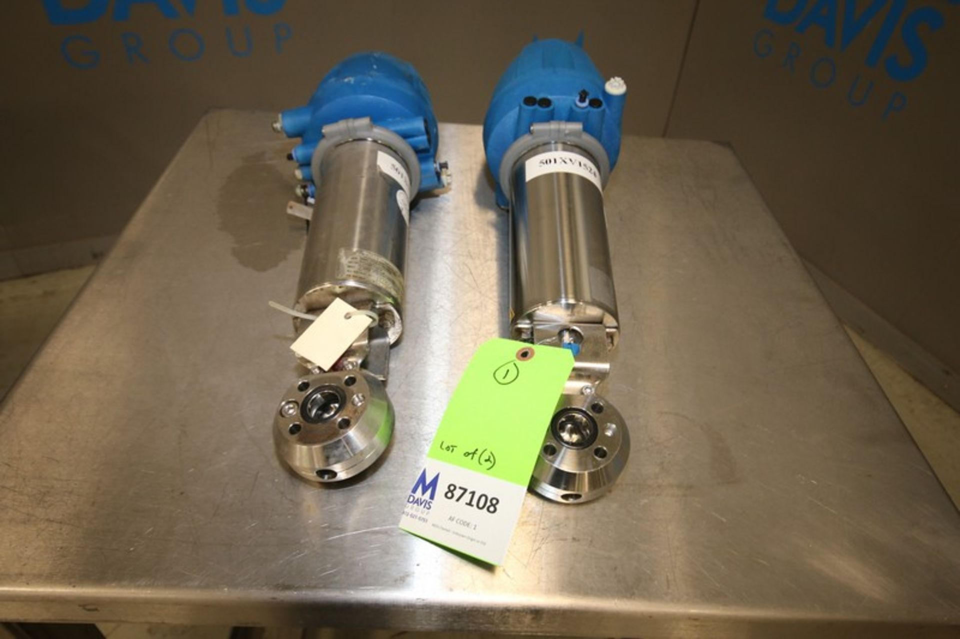 Lot of (2) GEA S/S Pneumatic Butterfly Valves (INV#87108)(Located @ the MDG Auction Showroom in