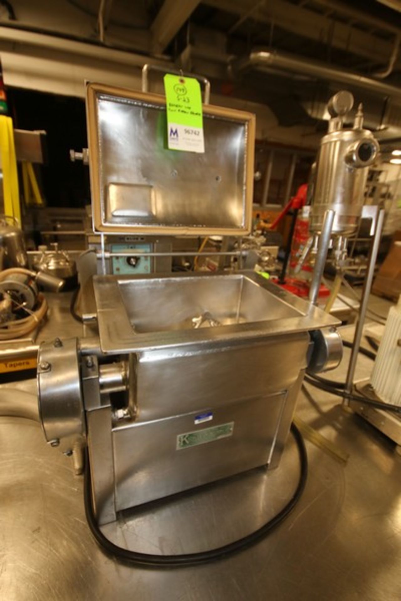 Keebler Twin Screw Lab Ribbon Blender, SN 238, with 12" L x 9" W x 6"D Product Mix Area with Lid,