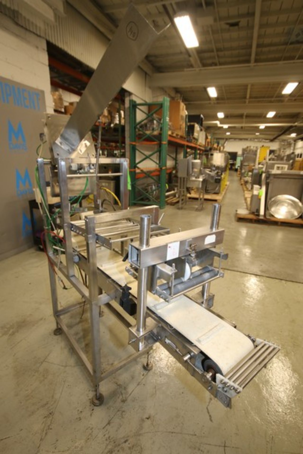 TD Sawvel S/S Automatic Inline Lidder, with 70" L x 8" W Belt Conveyor, 1/2 hp 1725 rpm Drive Motor, - Image 4 of 6