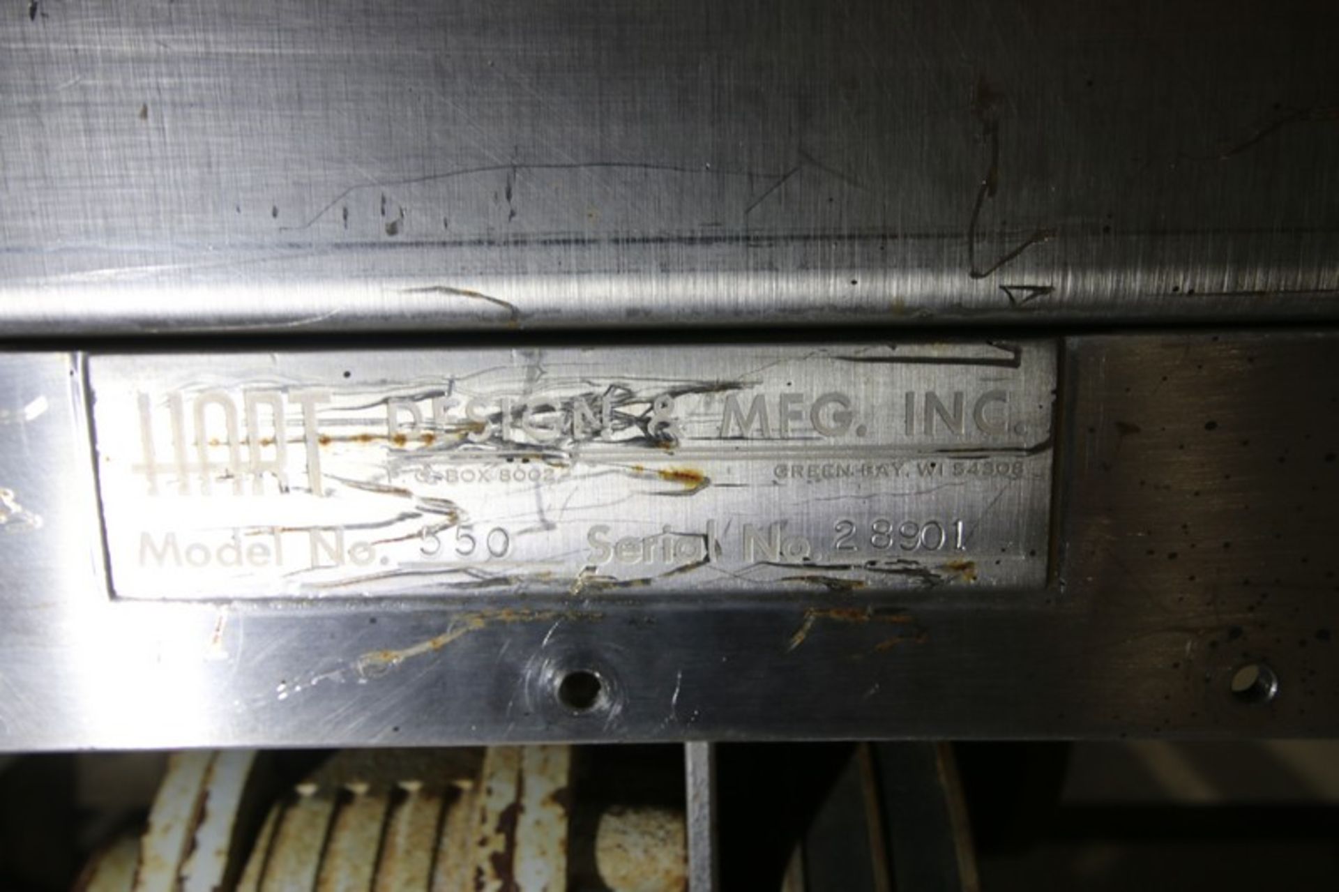 Hart 640 lb S/S Cheese Block Cutter, Model 550, S/N 28901, with 32" W x 6' L Product Opening, - Image 9 of 9