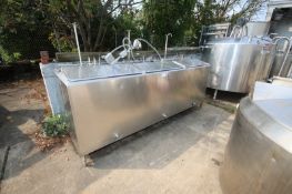 3 Compartment @ Aprox. 50 Gallon, S/S Insulated Flavor Tank, with Lids, Includes Agitator Shafts,
