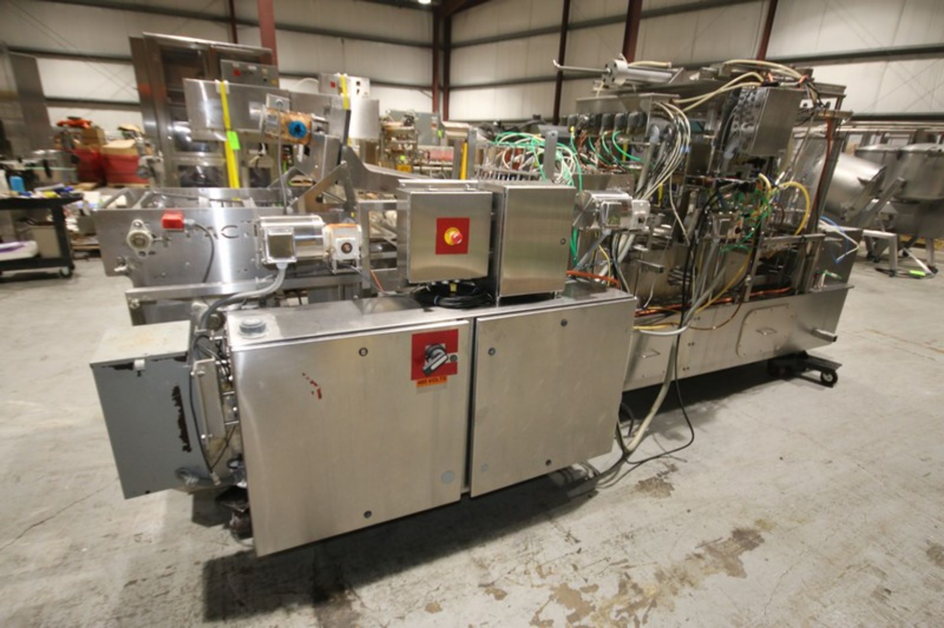 2008 PAC Tec 4 - Wide S/S Cup Filler, SN 2201, with 4 1/4" W Change Parts, Cup Inserter, Tamper - Image 7 of 13