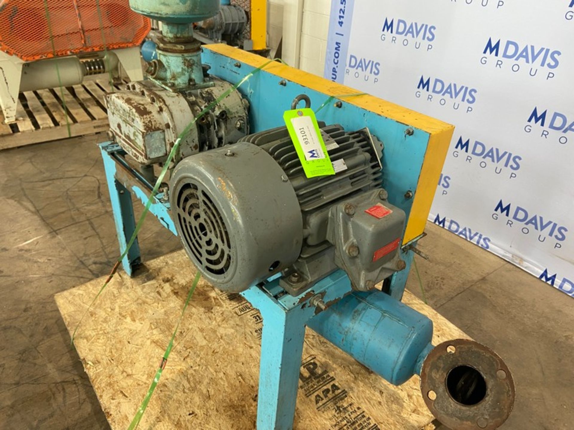 Schwitzer DuroFlow 15 hp Blower,with Marathon 1750 RPM Motor, Mounted Steel Frame(INV#93101)(Located - Image 4 of 7