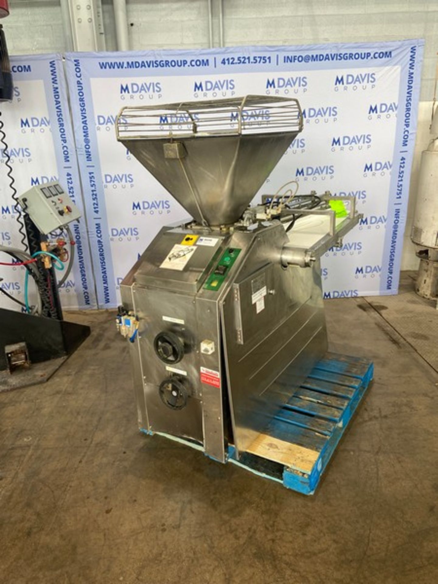 CIBERPAN S/S Molder,M/N SPX60, S/N 109, with Aprox. 21" W Belt, with S/S Infeed Funnel, with Dual