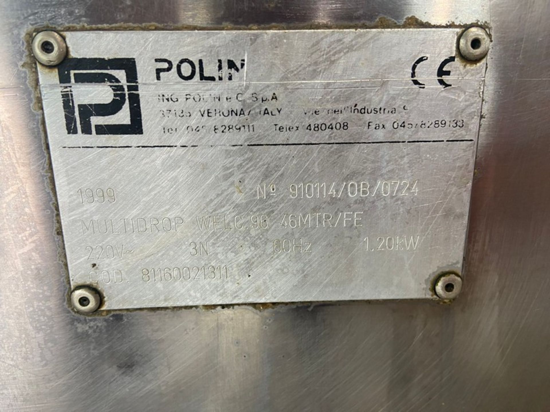 Polin Multi-Drop,S/N 81160021311, 220 Volts, 3 Phase, with Top Display, Mounted on Casters (INV# - Image 5 of 8