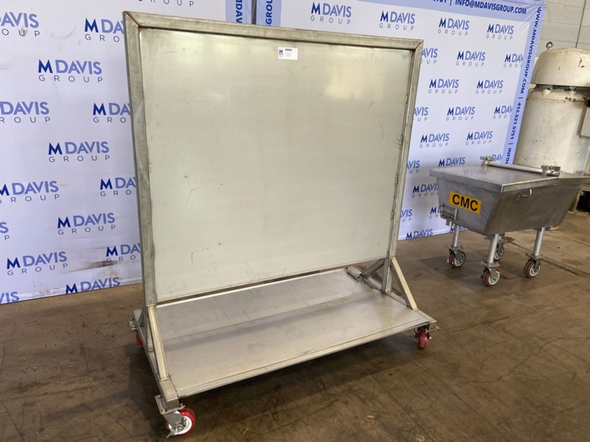 S/S Shields,Overall Dims.: Aprox. 60" L x 32" W x 68" H, Mounted on S/S Portable Frame (INV# - Bild 2 aus 4