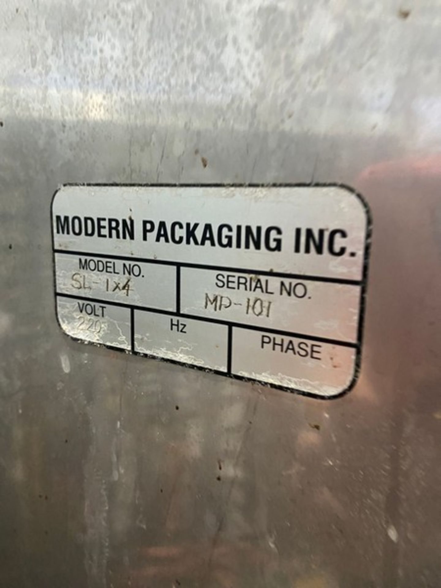 Modern Packaging Inc. 4-Wide Cup Filler,M/N SL-1X4, S/N MP-101, 220 Volts, 3 Phase (NOTE: Missing - Image 12 of 13