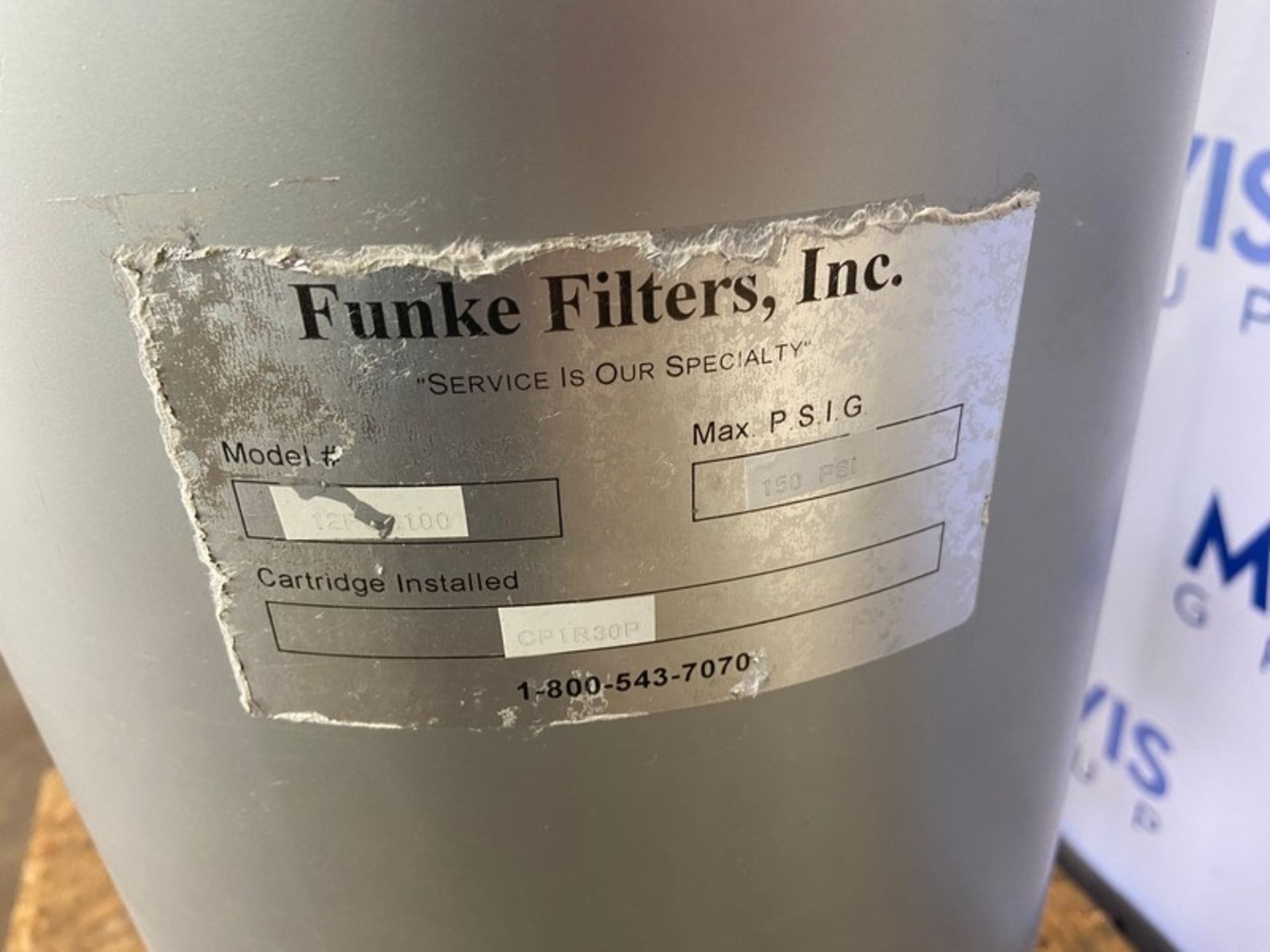 (2) S/S Funke Filters Inc. Filters,Max. PSIG: 150 PSI, Overall Dims.: Aprox. 36" Tall x 46" Tall, - Image 5 of 8