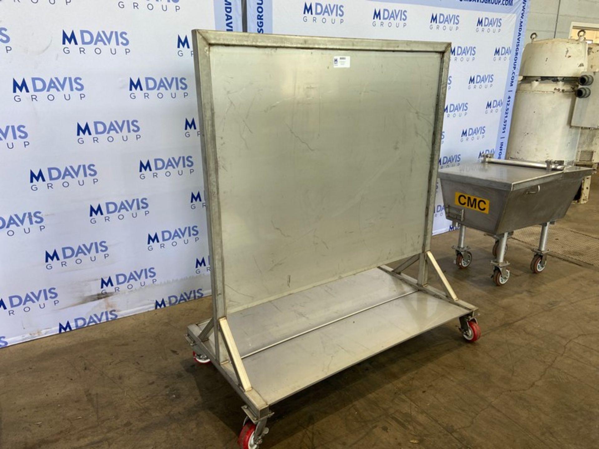 S/S Shields,Overall Dims.: Aprox. 60" L x 32" W x 68" H, Mounted on S/S Portable Frame (INV# - Bild 2 aus 4