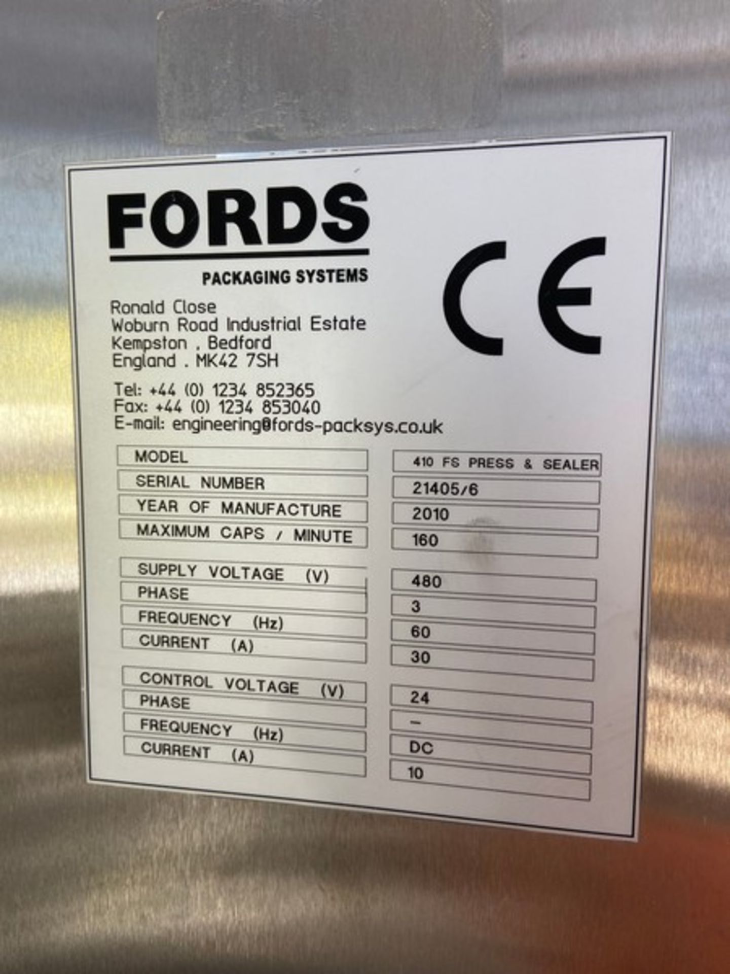 FORDS 18-Head Induction Sealer, 165 Containers Per Minute (HDPE Plastic Container 5.5" L x 4.88" W x - Bild 21 aus 61