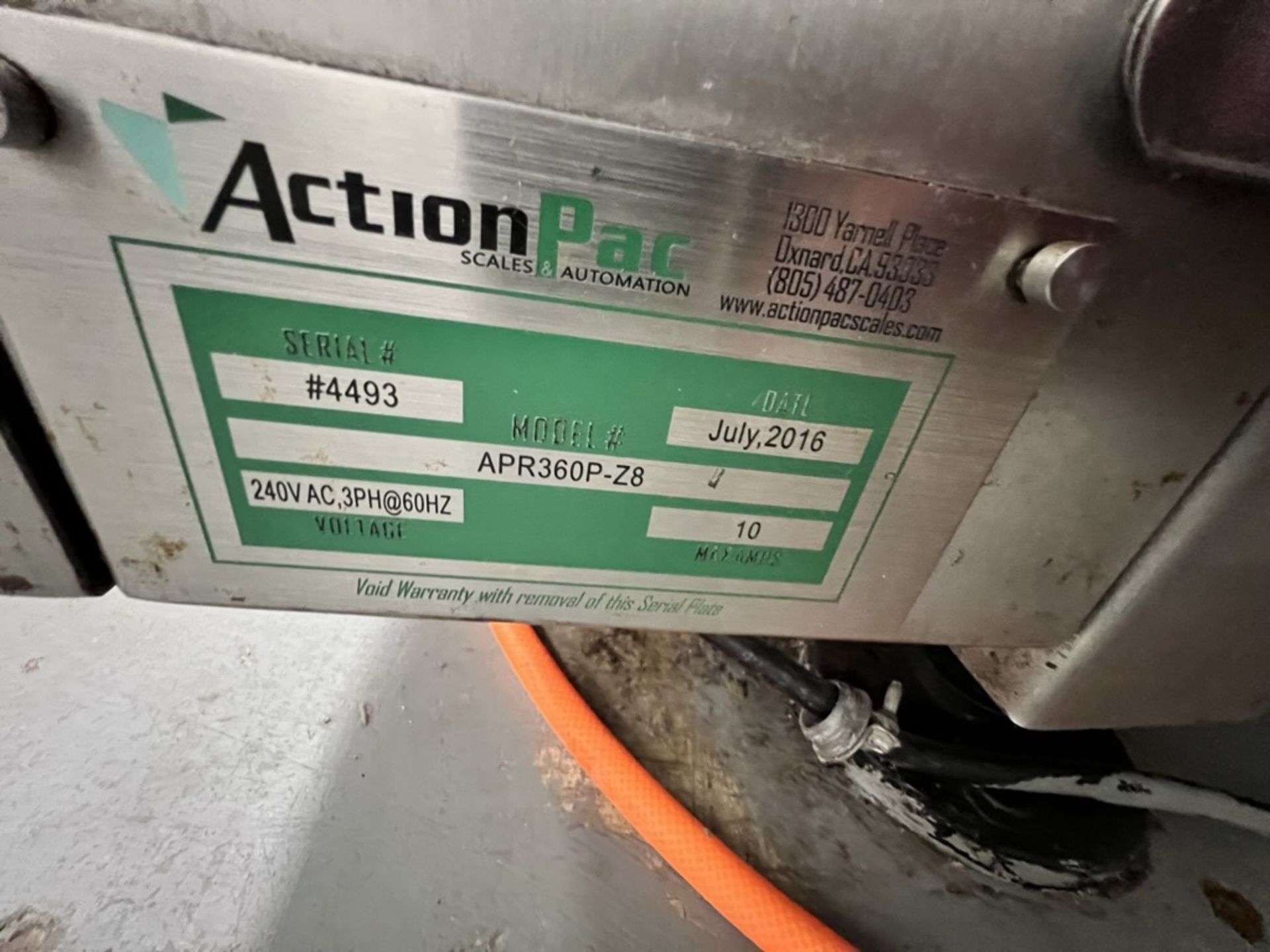 2016 ACTIONPAC PREMADE AUTO-POUCH FILLER, MODEL APR360P-Z8, S/N 4493, APPROX. 45 PPM, BAG SIZE - Image 21 of 23