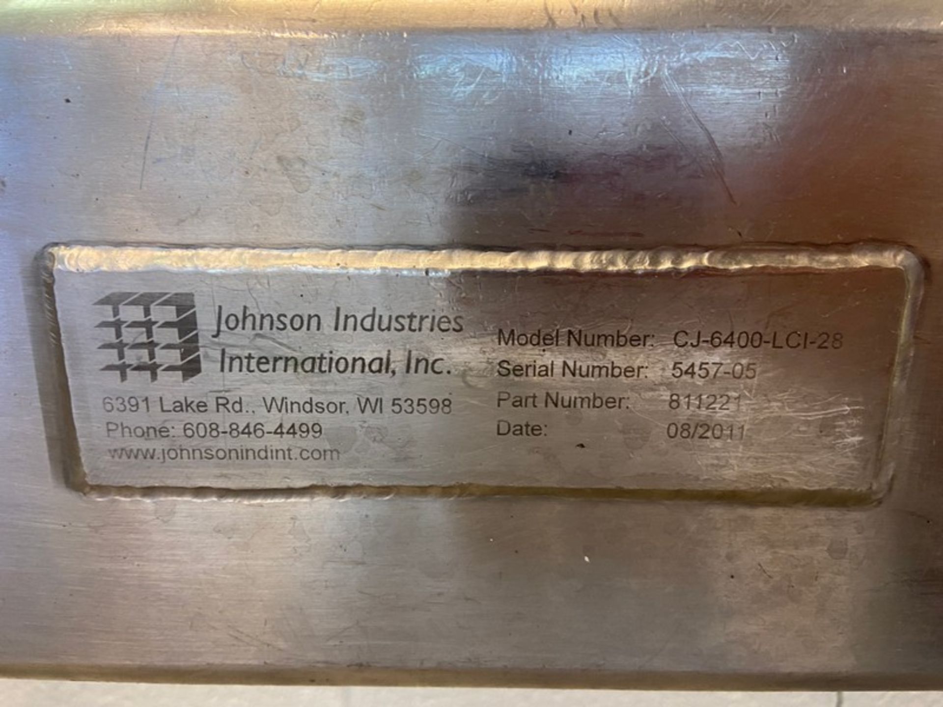 2011 Johnson Industries International Inc. S/S Cheese Press Hoist, M/N CJ-6400-LCI-28, S/N 5457- - Image 5 of 6