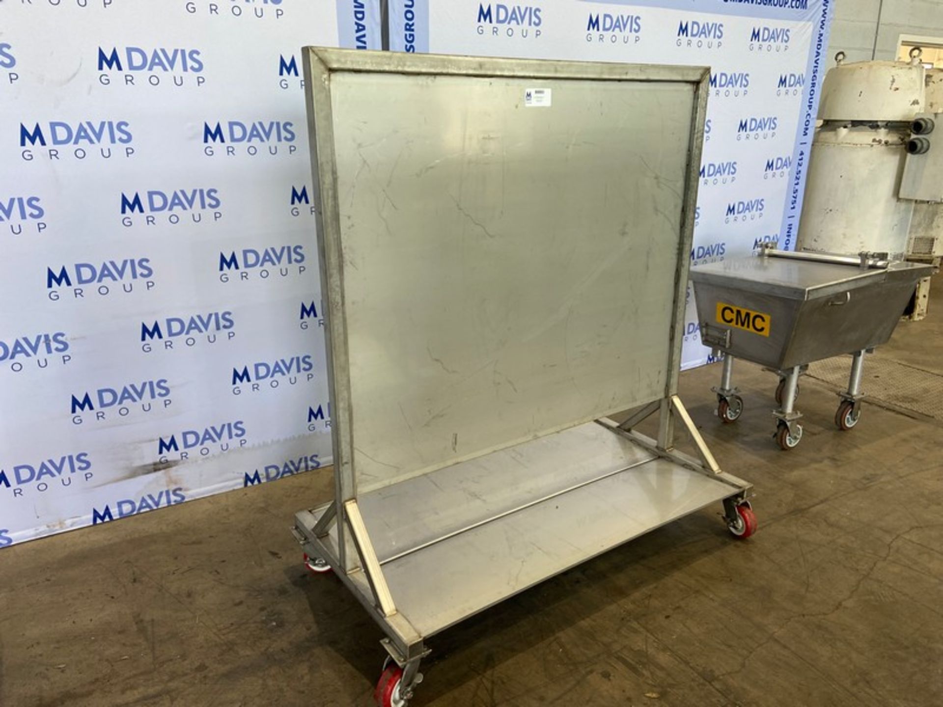 S/S Shields, Overall Dims.: Aprox. 60" L x 32" W x 68" H, Mounted on S/S Portable Frame (INV# - Bild 2 aus 4