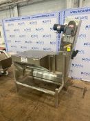 New England Machinery Inc. Cap Hopper/Incline Conveyor, M/N H/E-3.5, S/N 1-8663, with Motor, Mounted