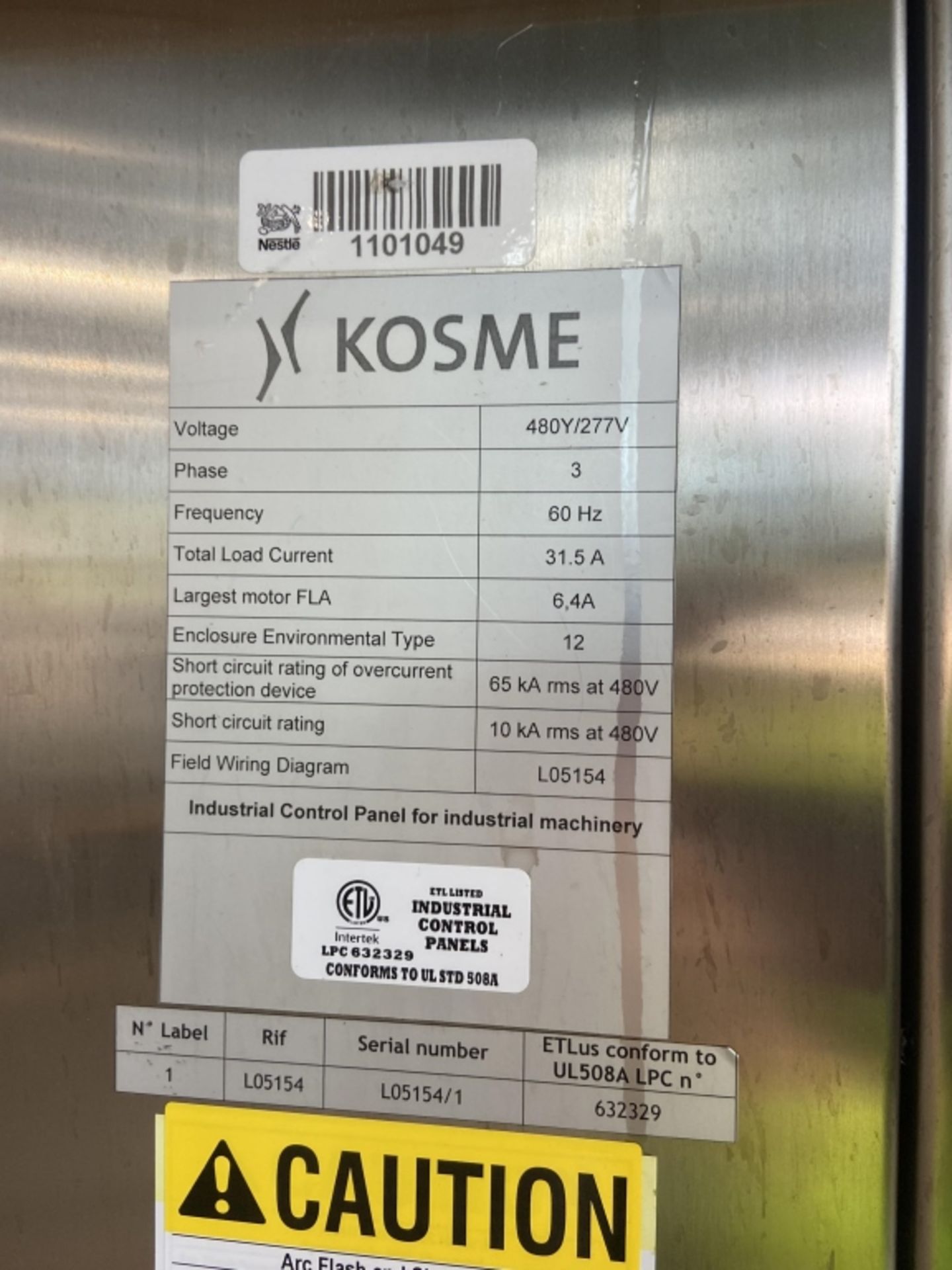 2010 KOSME 10-Head Labeler, M/N EXTRA-AD/10/1056, S/N L05154, 480 Volts, 3 Phase, with S/S Control - Image 39 of 53