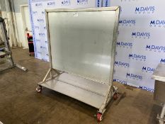 S/S Shields, Overall Dims.: Aprox. 60" L x 32" W x 68" H, Mounted on S/S Portable Frame (INV#