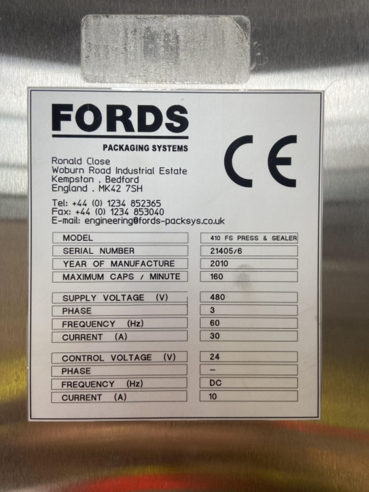 FORDS 18-Head Induction Sealer, 165 Containers Per Minute (HDPE Plastic Container 5.5" L x 4.88" W x - Bild 57 aus 61