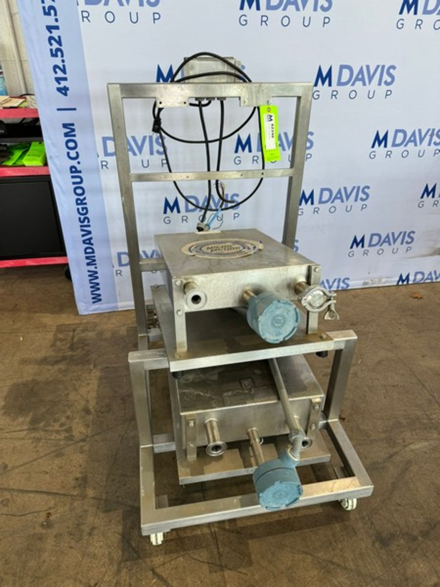 (2) Micro-Motion S/S Flow Meters, with S/S Inlet/Outlet Ports, Mounted on S/S Portable Frame(INV# - Image 3 of 8