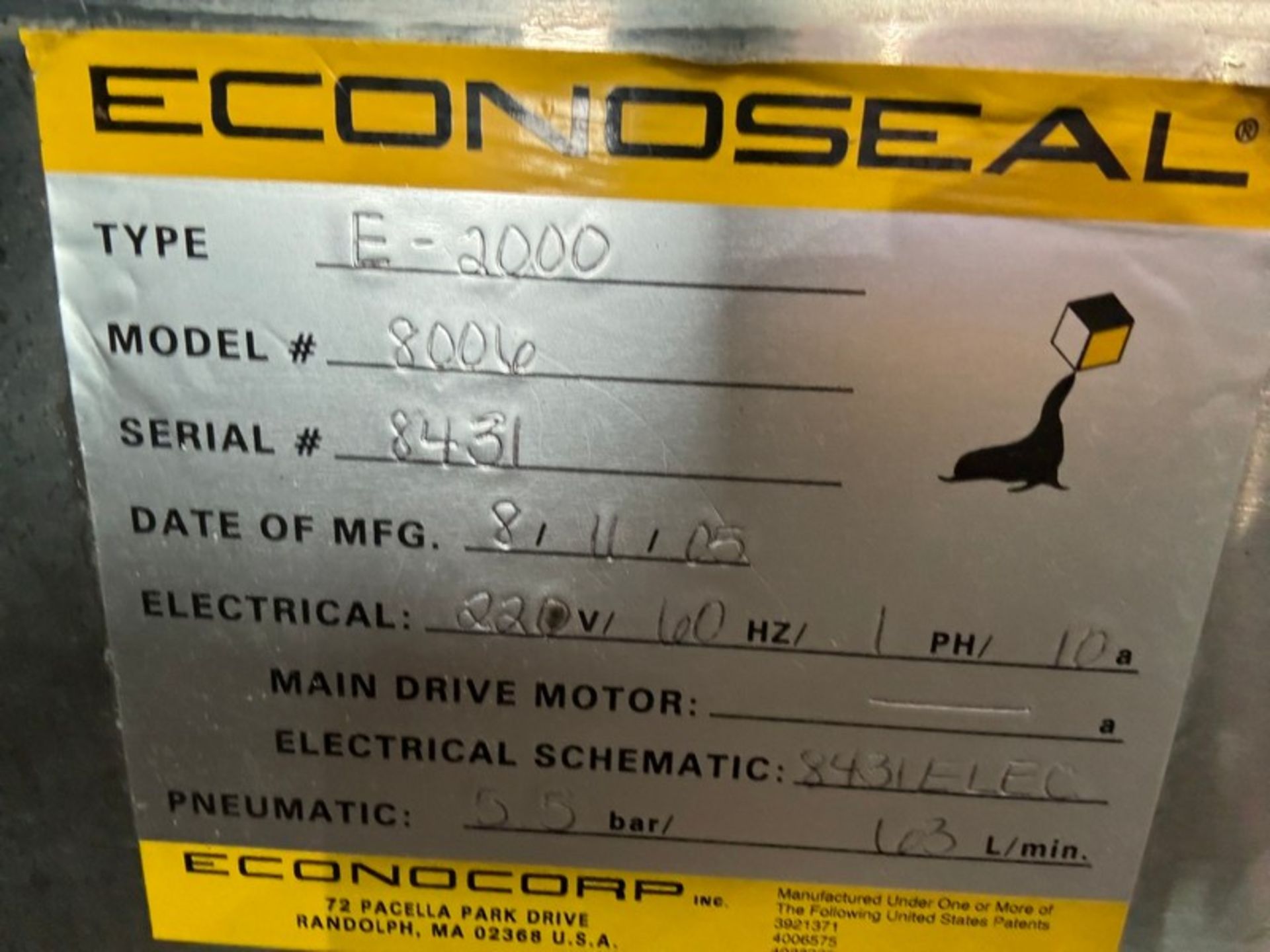 Econoseal E2000 Horizontal Cartoner, with Allen-Bradley Micro-Logix 1000 PLC, with Foot Control, 220 - Image 10 of 10